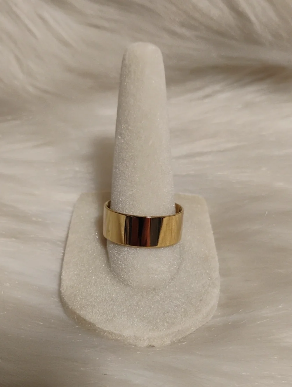14kt Gold Filled Cigar Band Polished Gold Wide Band Ring Sz.8